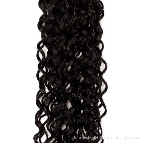 Rebecca 8A Grade Non Remy 24 to 40 Inches Super Long Water Wave for Black Women 100g Natural Black Cheap Brazilian Hair Weave